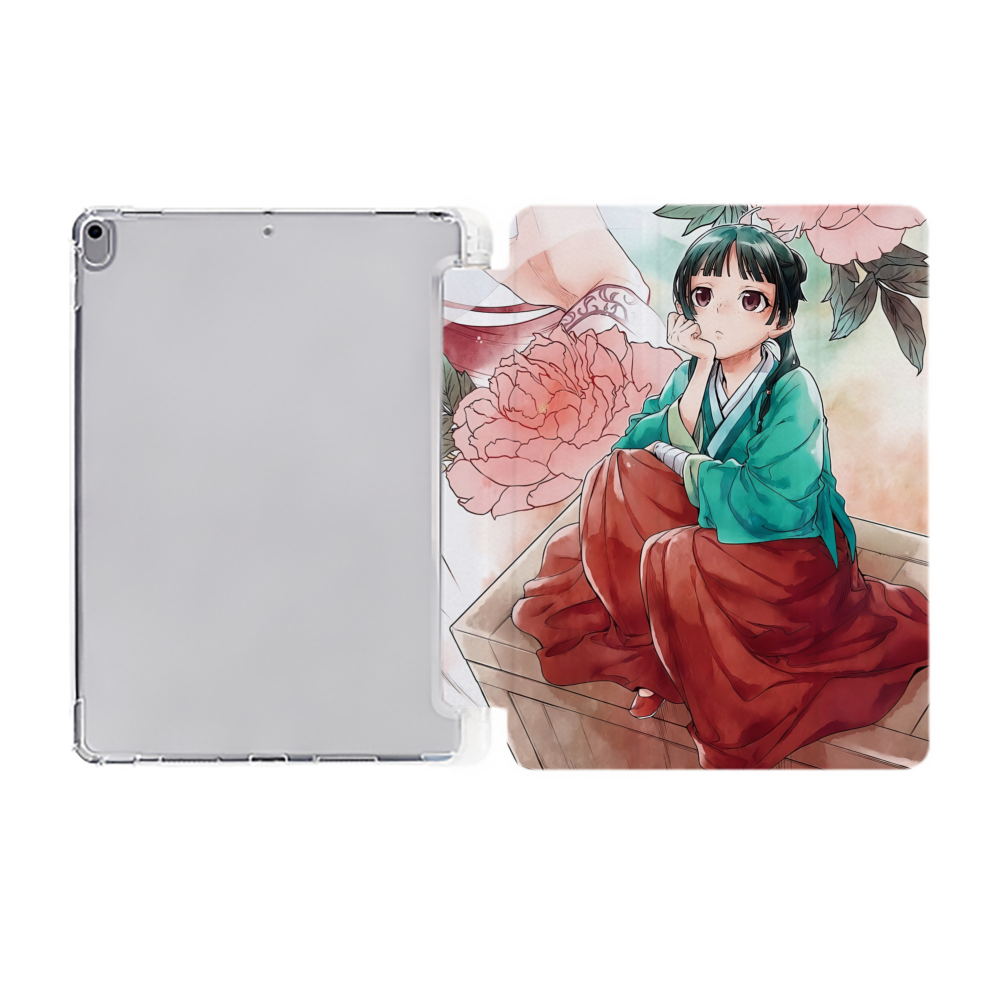 （画像用） 薬屋のひとりごと The Apothecary Diaries IPad ケース ペン収納付き 三つ折りスタンド PUレザー×シリコン 対応機種9.5/10.5/10.9インチ